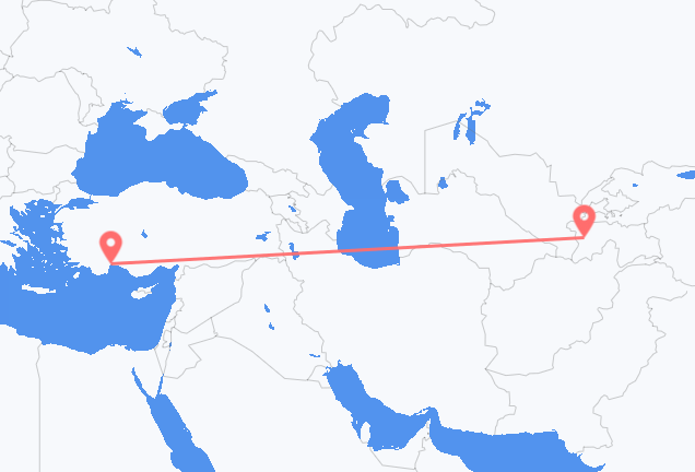 Душанбе в Анталью