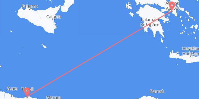 Libya to Greece