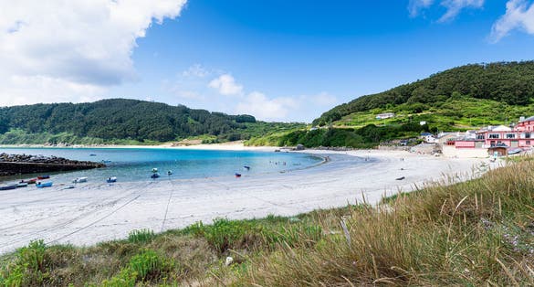 Photo of boats on the port of Bares, La Coruña, Galicia, Spain.