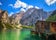 photo of Amazing view of Braies Lake (Lago Di Braies, Pragser Wildsee) in Northern Italy,Burano Italy.