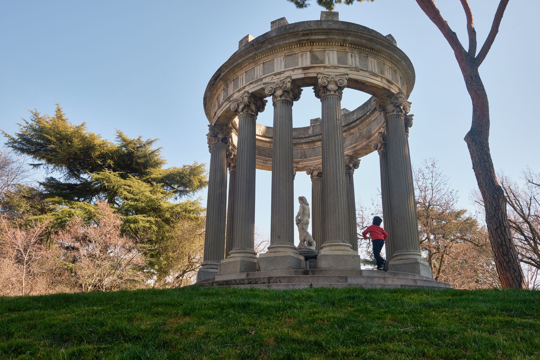 Photo of El Capricho Park in Alameda de Osuna, Madrid, Spain .
