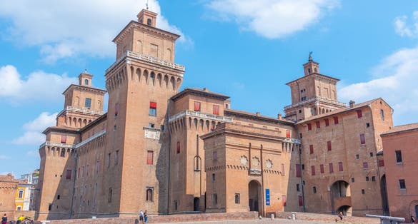 Castello Estense in the Italian town Ferrara,Italy.