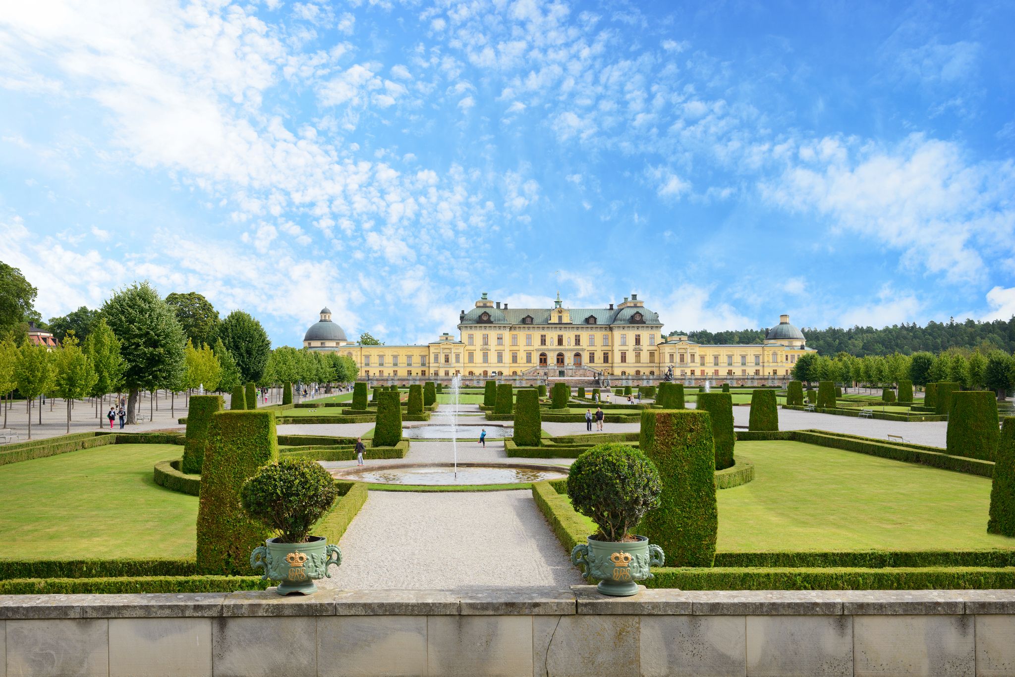 Photo of beautiful view over Drottningholm palace in Stockholm, Sweden.