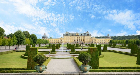 Photo of beautiful view over Drottningholm palace in Stockholm, Sweden.