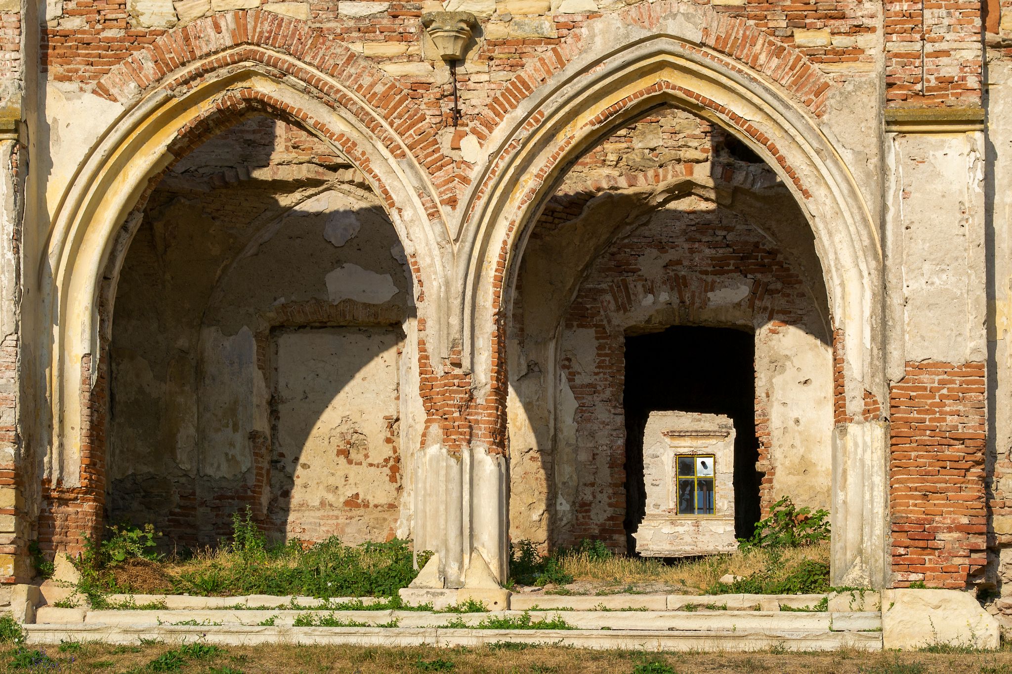 Photo of The ruins of Banffy Castle from Bontida, Cluj County, Romania .