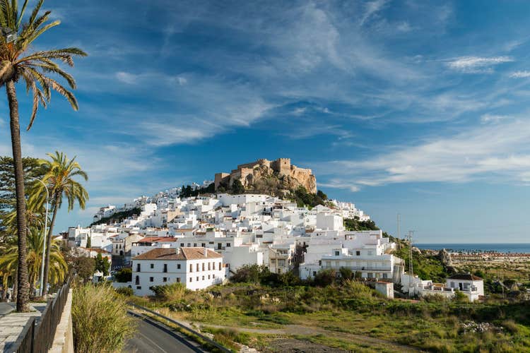 photo of Scenic view of Salobrena and its medieval castle on a top hill in Granada Province, Andalusia, Spain.