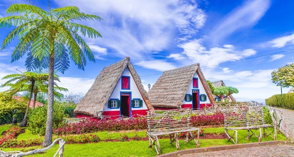 Photo of traditional house in Madeira, Funchal ,Portugal.