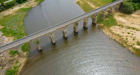 photo of view of Bridge over the Ebro marsh, Arija, Las Merindades, Burgos province, Spain