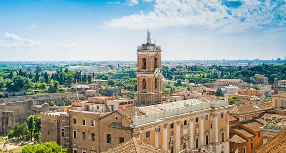 photo of Aerial cityscape of Rome with Capitoline Museums, Rome, Italy.