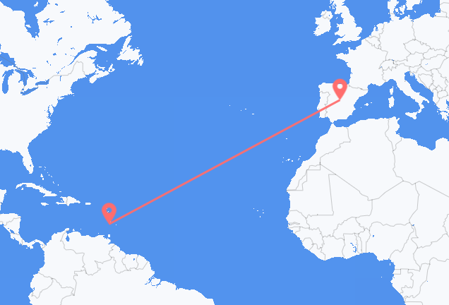 Saint Vincent to Madrid