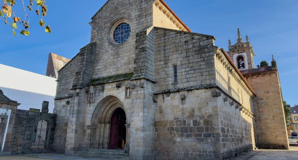 Photo of facade of the Vila Real Se Cathedral , Portugal.