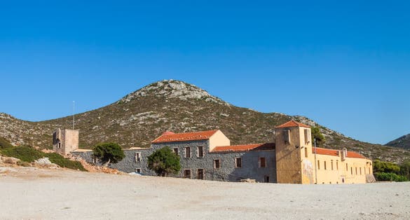 Gouverneto Monastery (Moni Gouvernetou) on the Akrotiri peninsula of the Chania regional unit of Crete, Greece,Chania Greece.