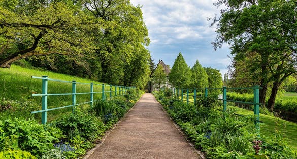 The garden house with garden of Johann Wolfgang von Goethe in Weimar, Thuringia in Germany. Unesco World Heritage Site,