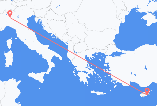 Larnaca to Milan
