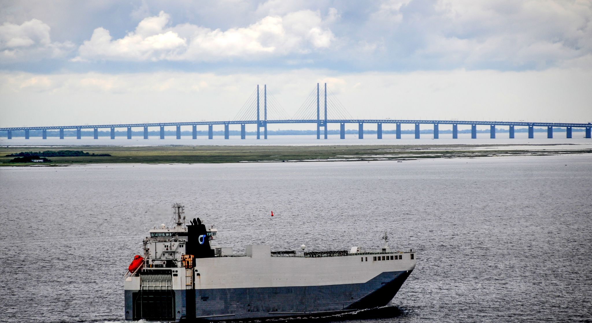 The Øresund Bridge. Bridge between Denmark / Sweden, Copenhagen / Malmoe.