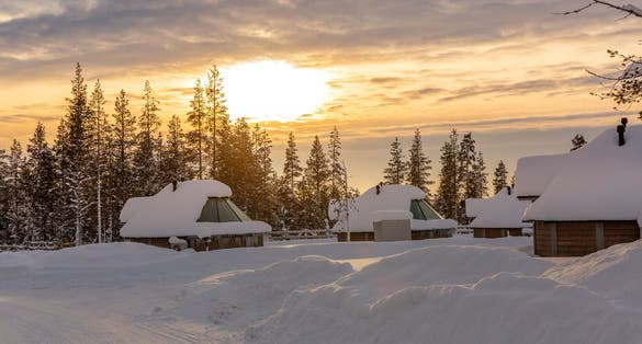 photo of Glass igloo in Saariselkä, Lapland, Finland.