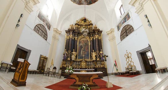 photo of view of Saint Anne Cathedral from inside, Debrecen, Hungary.