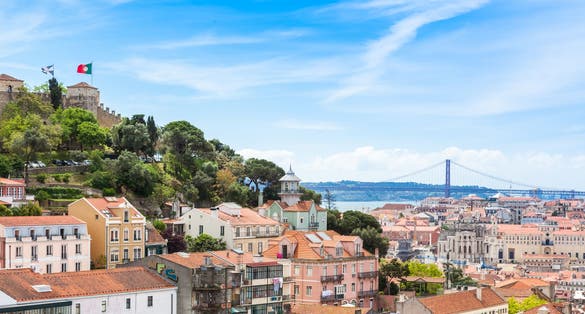 Photo of Late afternoon panorama in Lisbon, from the miradouro da graca, Portugal.