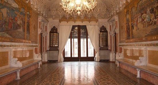 photo of view inside Palazzo Fizzarotti, Bari, Italy.