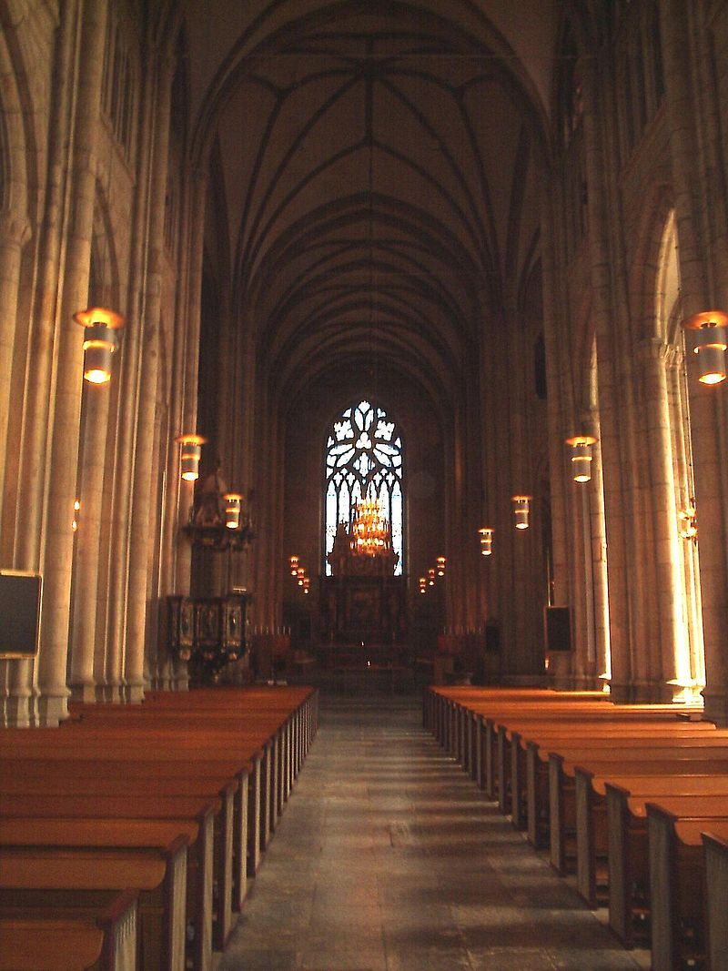 photo of inside Skara Cathedral in Skara, Sweden.