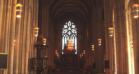 photo of inside Skara Cathedral in Skara, Sweden.