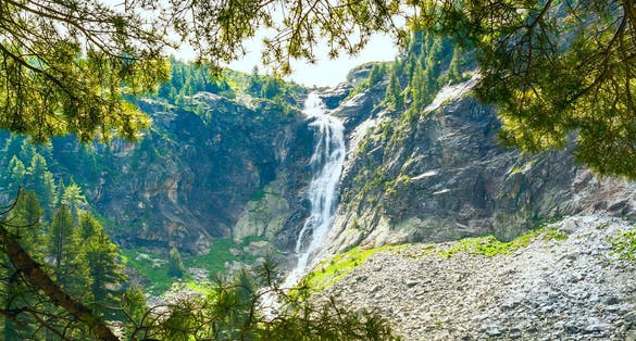 photo of view of highest waterfall in Rila Mountains, Bulgaria - Skakavitsa, Bulgaria.