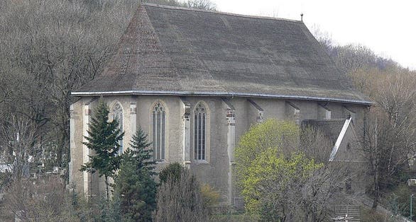 photo of view of Gothic Protestant Church of Avas, Miskolc, Hungary.
