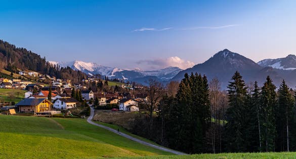 Photo of ariel view of Dornbirn ,Austria .