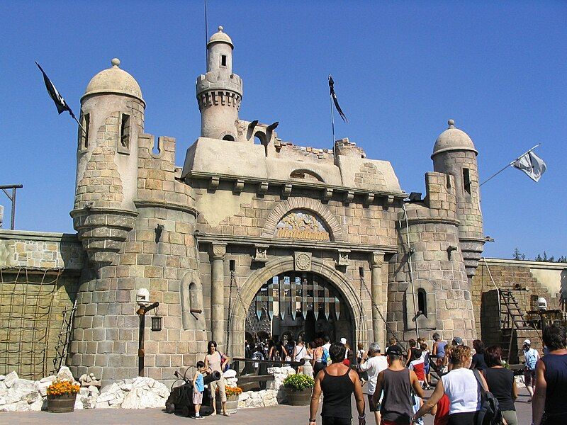 photo of view of Entrance of the amusement park of Mirabilandia, Ravenna, Italy.