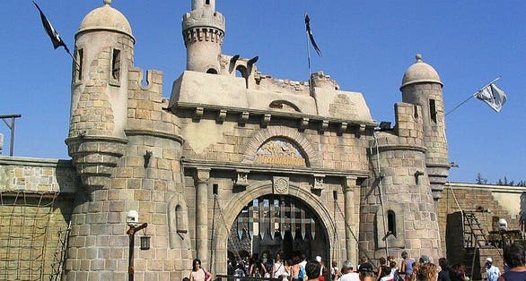 photo of view of Entrance of the amusement park of Mirabilandia, Ravenna, Italy.