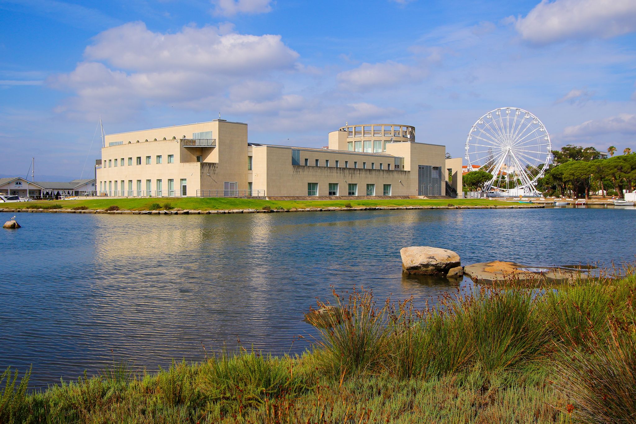 photo of Archaeological Museum of Olbia, located on an island in the port of Olbia in Sardinia, Italy - Modern building on the Costa Smeralda ("Emerald Coast").