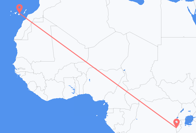 Bujumbura to Las Palmas