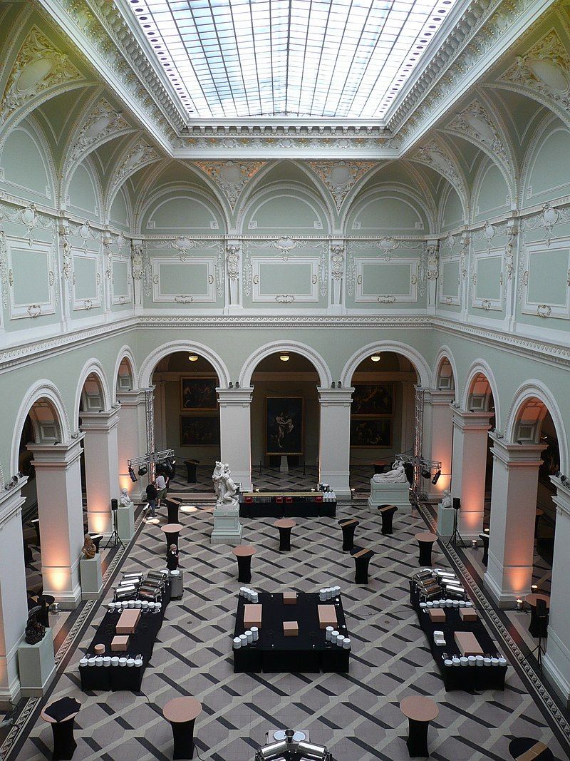 photo of view of interior Museum of Fine Arts, Budapest, Hungary.