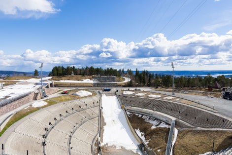 Photo of Holmenkollbakken is a large ski jumping hill located at Holmenkollen in Oslo, Norway.