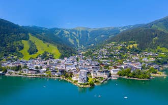 Village of Velden at lake Worther See in Carinthia,Austria.
