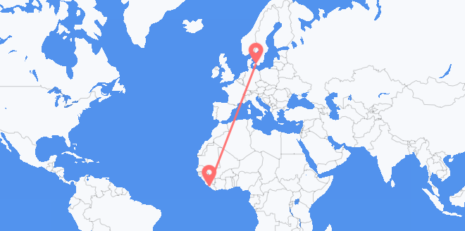 Liberia nach Dänemark