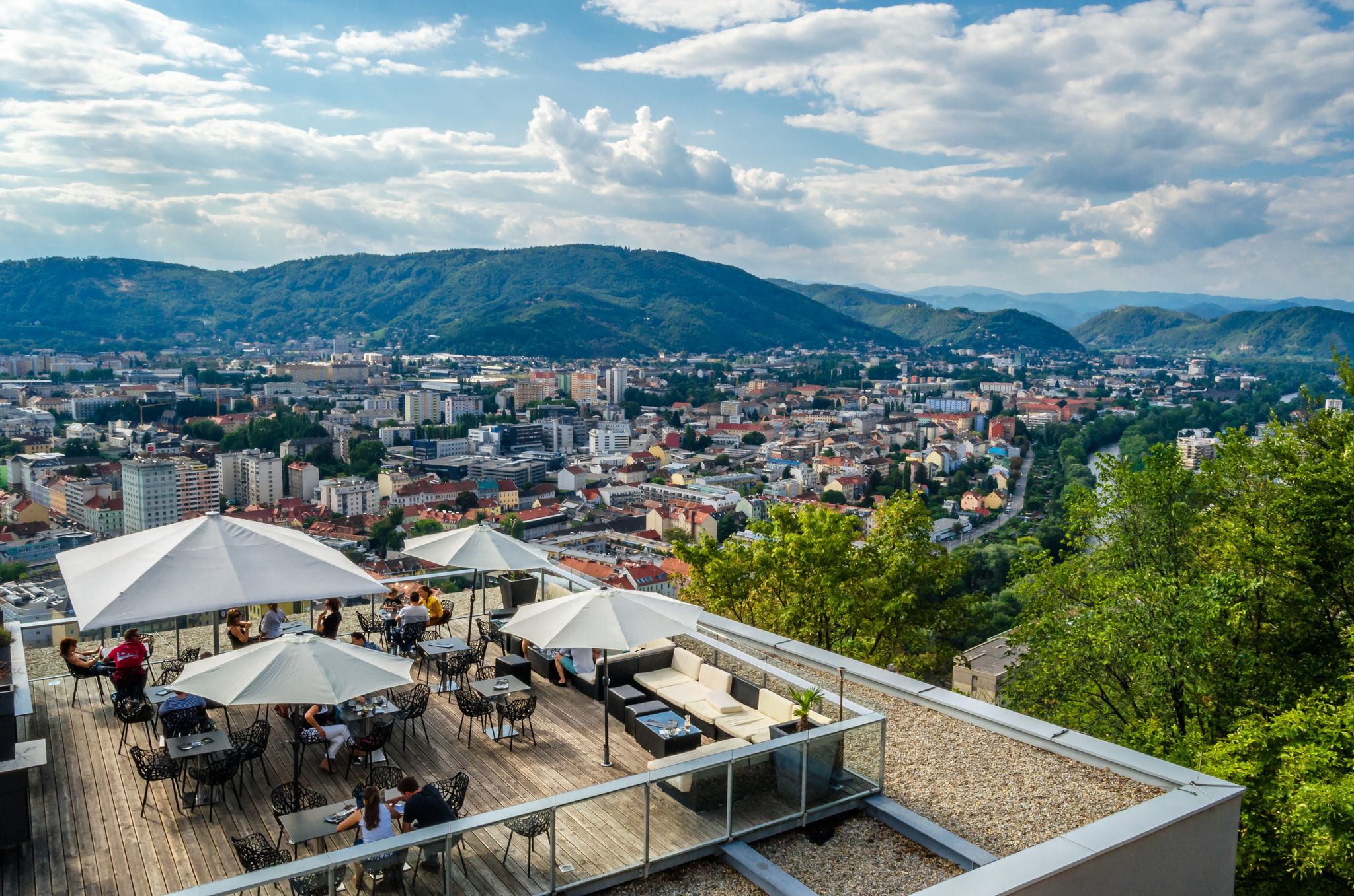 Photo of Urban landscape, city view of Graz, Austria from Schlossberg.