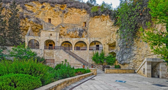 Photo of Hermit Cave of Saint Neophytos monastery (Egkleistra - the cave monastery) Paphos, Cyprus.