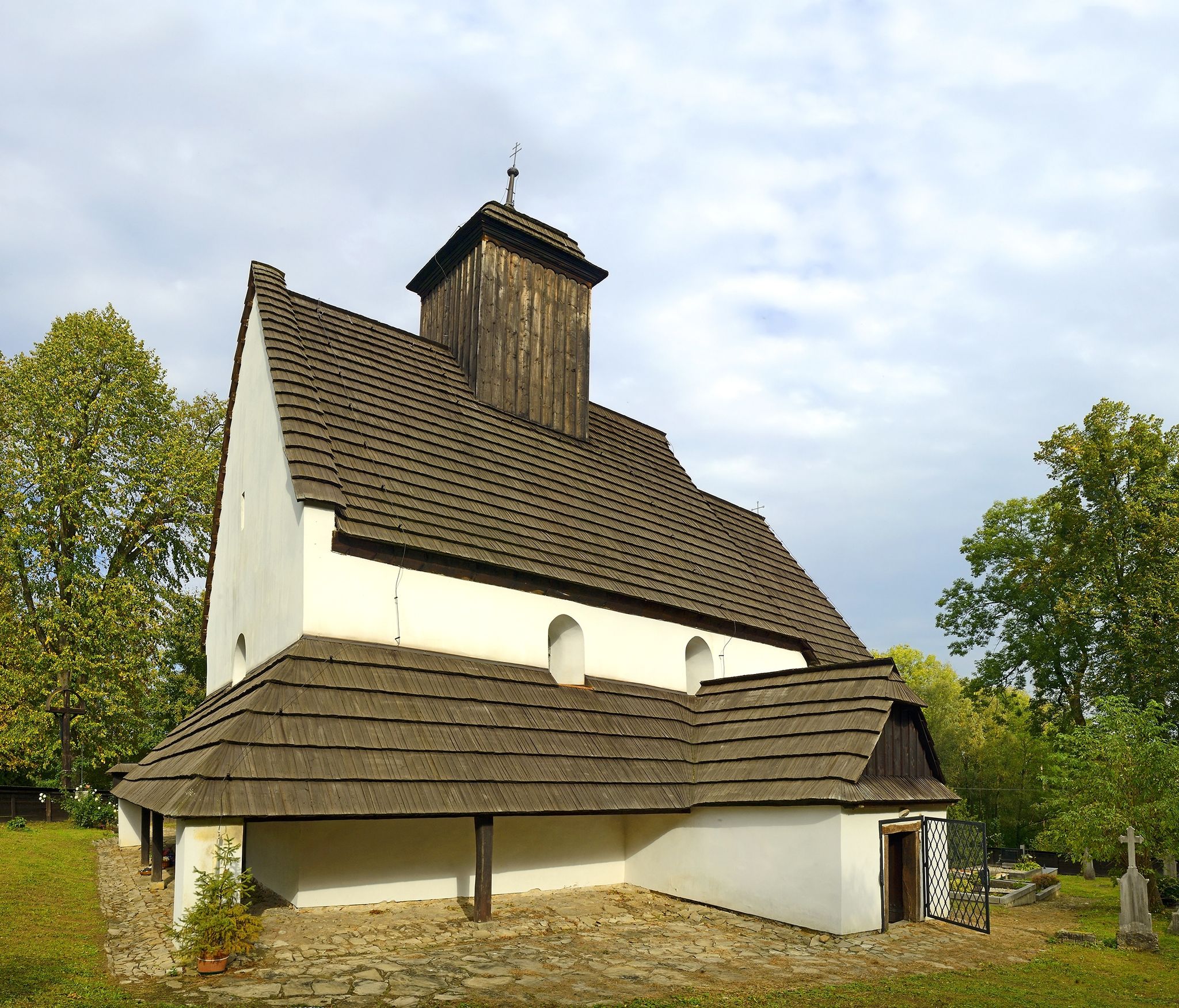 photo of Wooden church of St. Catherine in Tamovice, Stramberk, Czech Republic .
