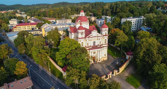 photo of aerial view of st. peter and st. paul's church, Vilnius ,Lithuania.
