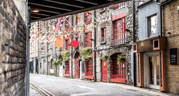 One beautiful street in Dublin, Ireland.