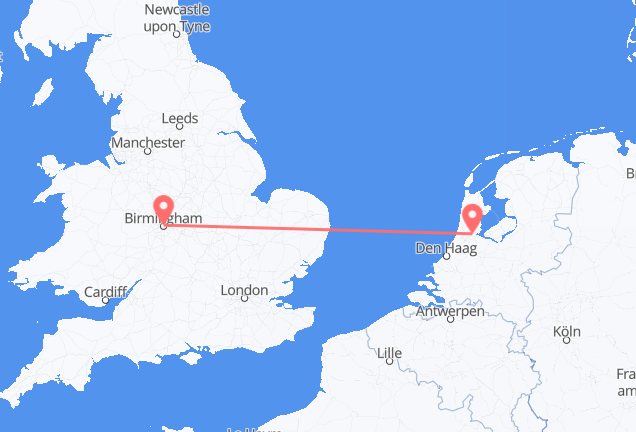 Birmingham to Amsterdam