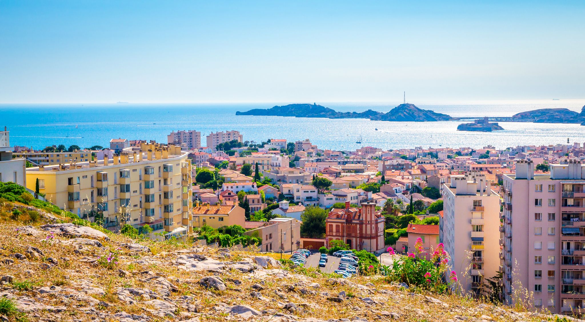 Aerial view of beautiful city Marseilles.jpg