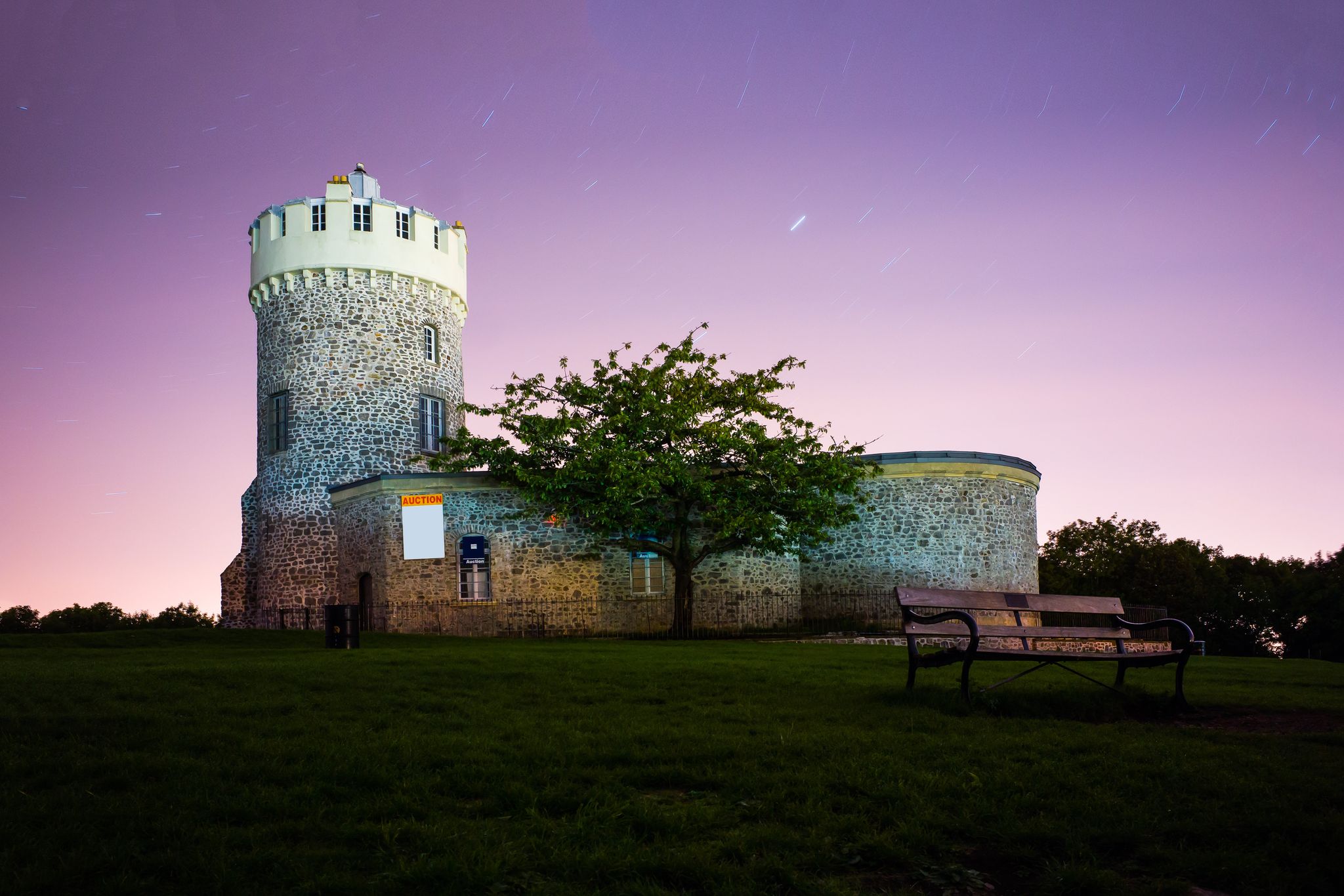 Photo of night shot of Clifton Observatory, Bristol, UK.