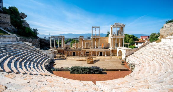 Photo of roman theatre of Philippopolis in Plovdiv, Bulgaria.