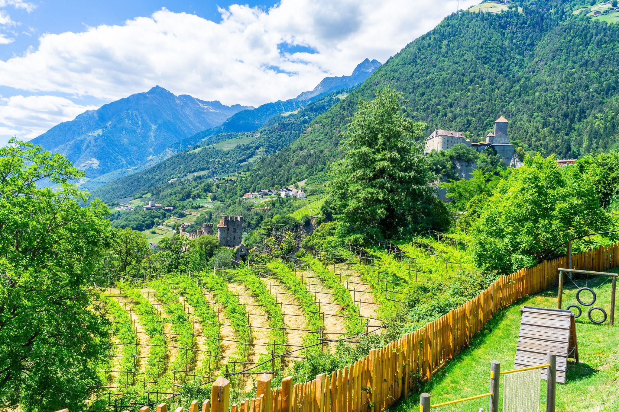 Sights from Dorf Tirol on Meran and other Landscapes South Tyrol Italy