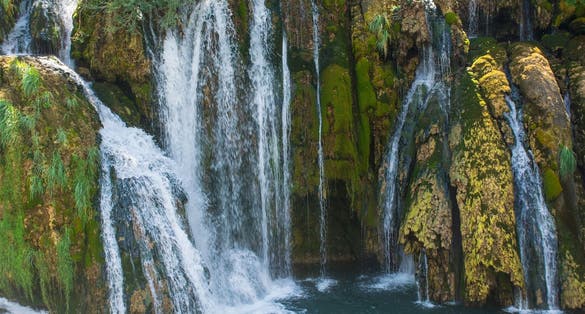 photo of view of Milancev Buk waterfall at Martin Brod in Una-Sana Canton, Federation of Bosnia and Herzegovina.