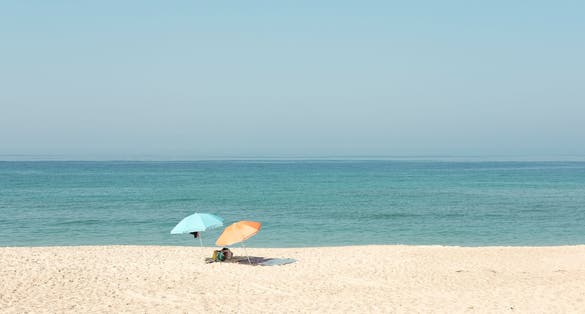 Photo of amazing view of beach of Grandola, Portugal.
