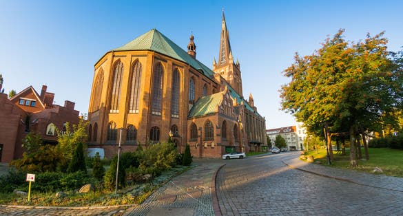 Photo of St Jacob church in Szczecin, Poland.