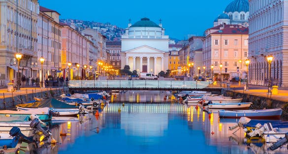 photo of view of Canal Ponterosso, Trieste, Italy.